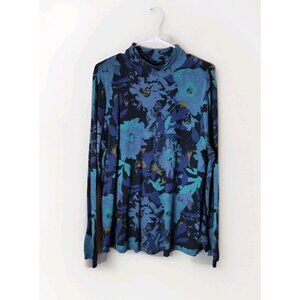 Westbound Top XL Mock Neck Long Sleeve Floral
